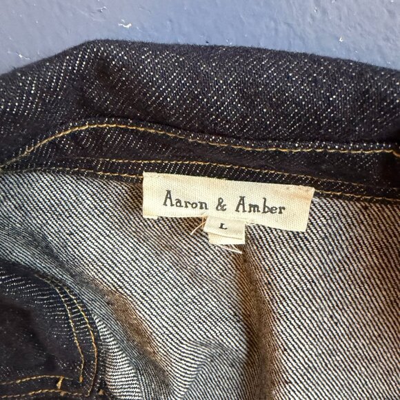 Aaron & Amber Denim Top, Cropped, EUC, Size L - Picture 2 of 8